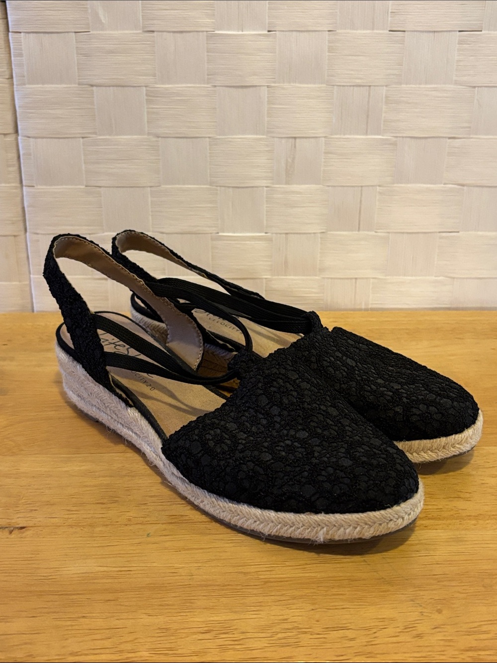 Black Lace Sandals